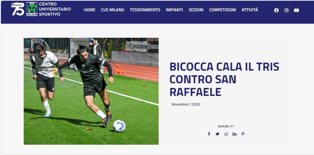 Bicocca cala il tris contro San Raffaele