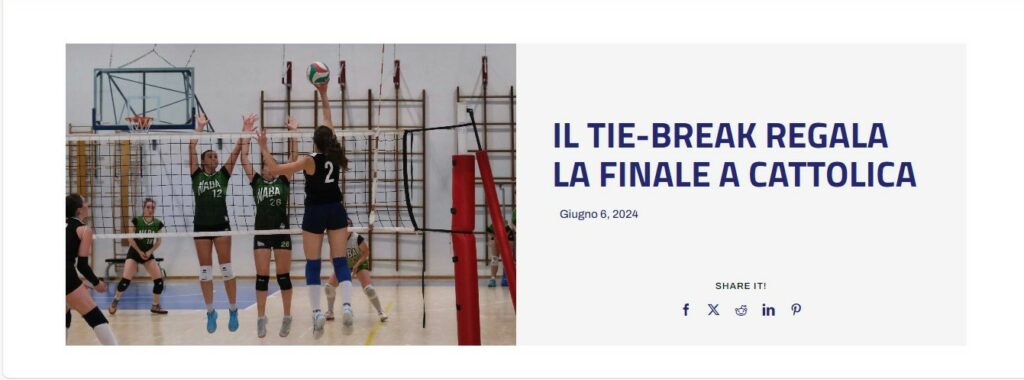 Campionati universitari sportivi di pallavolo femminile, il tie-break regala la finale a Cattolica
