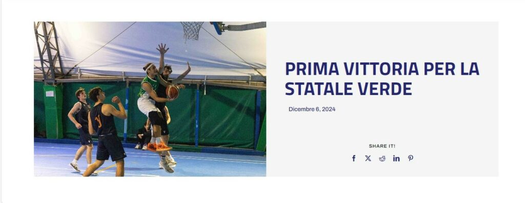 Campionati universitari sportivi di basket maschile, prima vittoria per La Statale Verde