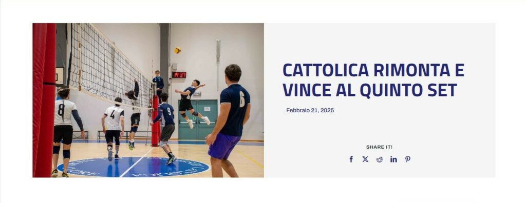 Campionati universitari sportivi di pallavolo maschile, Cattolica rimonta e vince al quinto set