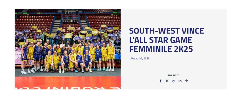 Campionati universitari sportivi di basket femminile, South-West vince l'All Star Game 2K25