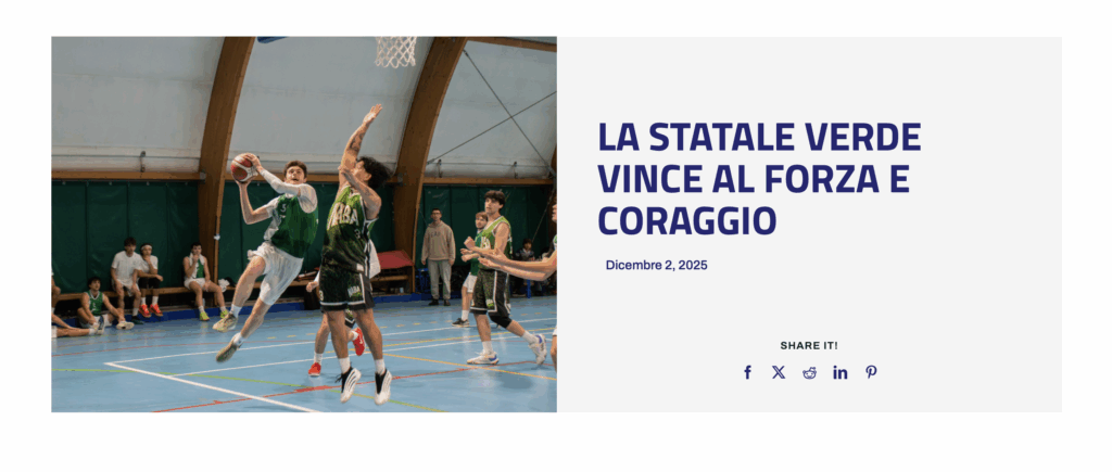 Campionati universitari sportivi di basket maschile, La Statale Verde vince al Forza e Coraggio