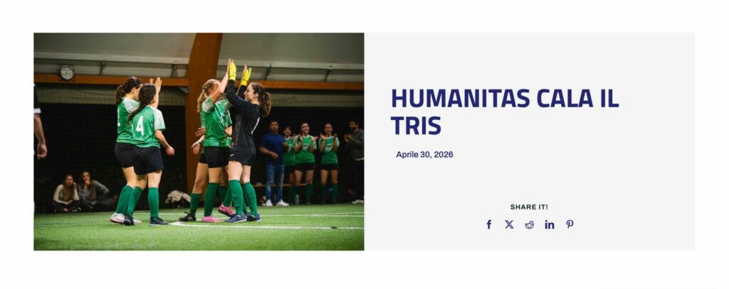 Campionati universitari sportivi di calcio a 5 femminile, Humanitas cala il tris