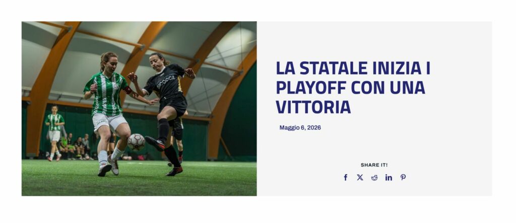 Campionati universitari sportivi di calcio a 5 femminile, La Statale inizia i playoff con una vittoria
