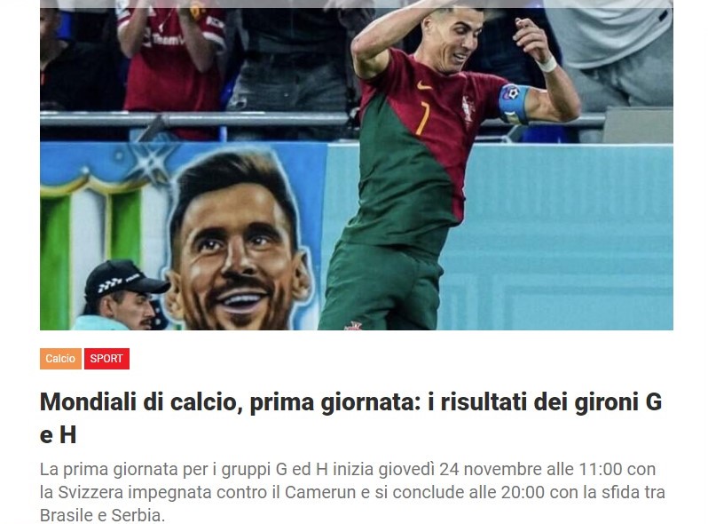 Mondiali di calcio, prima giornata: i risultati dei gironi G e H
