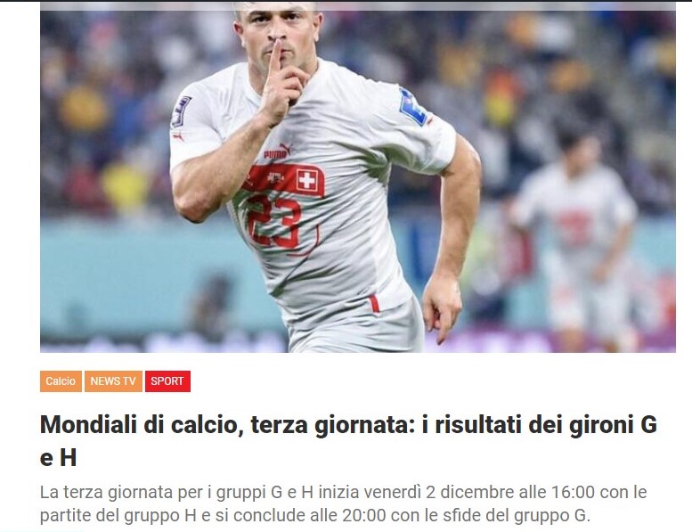 Mondiali di calcio, terza giornata: i risultati dei gironi G e H