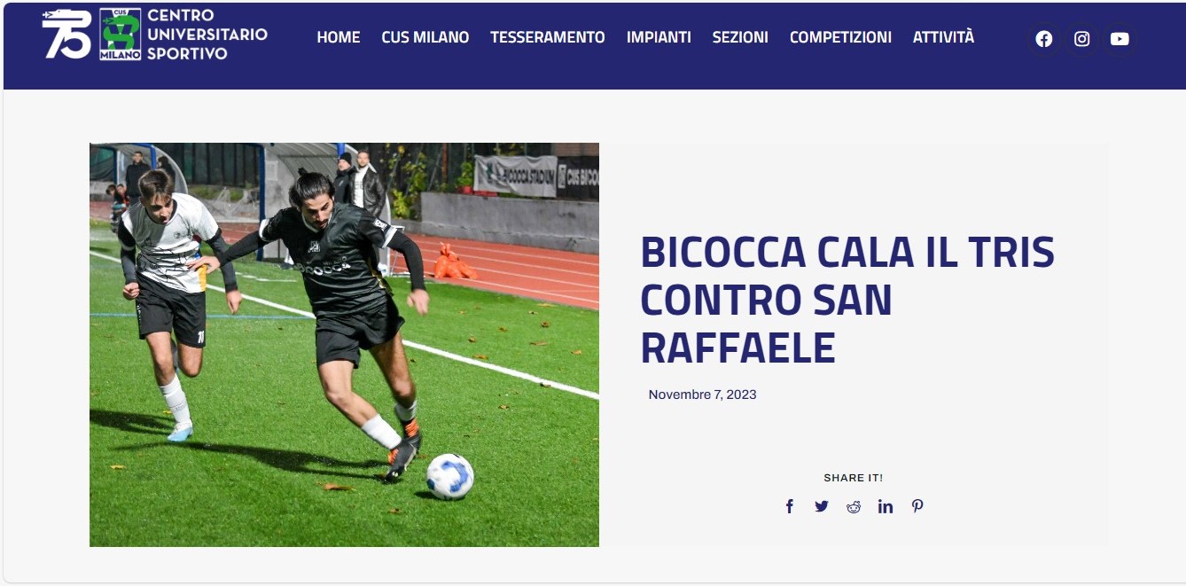 Bicocca cala il tris contro San Raffaele