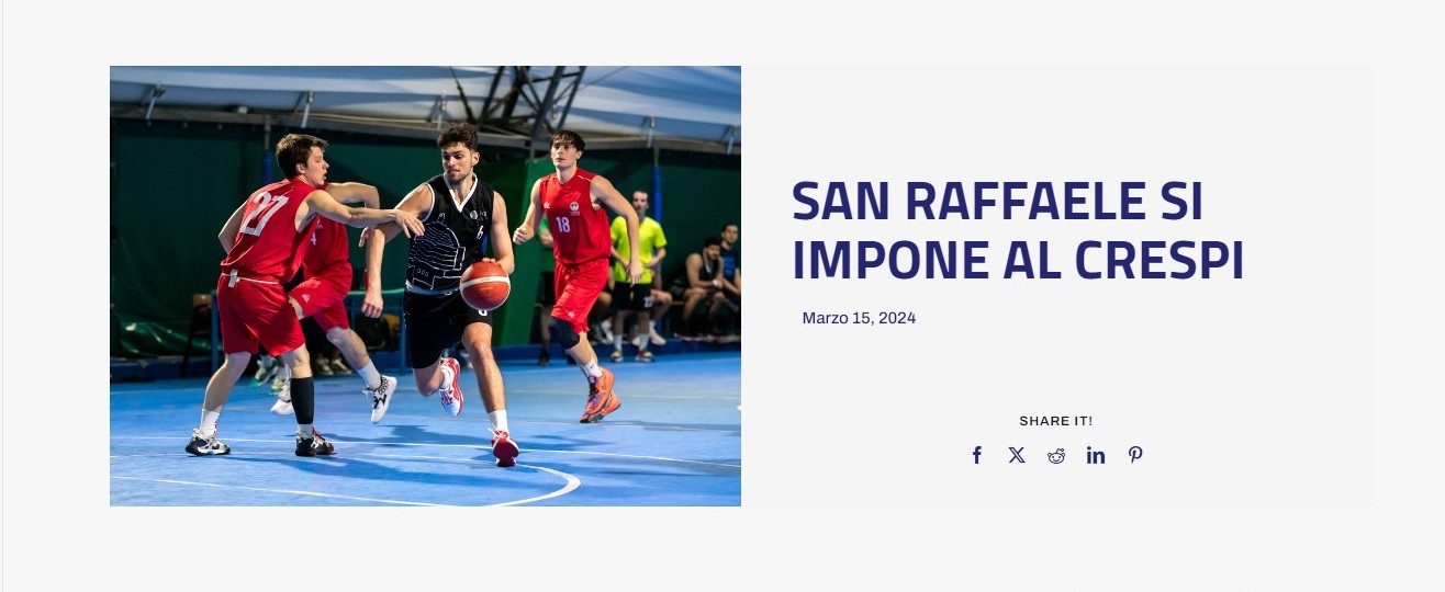 Campionati universitari sportivi di basket maschile, San Raffaele si impone al Crespi