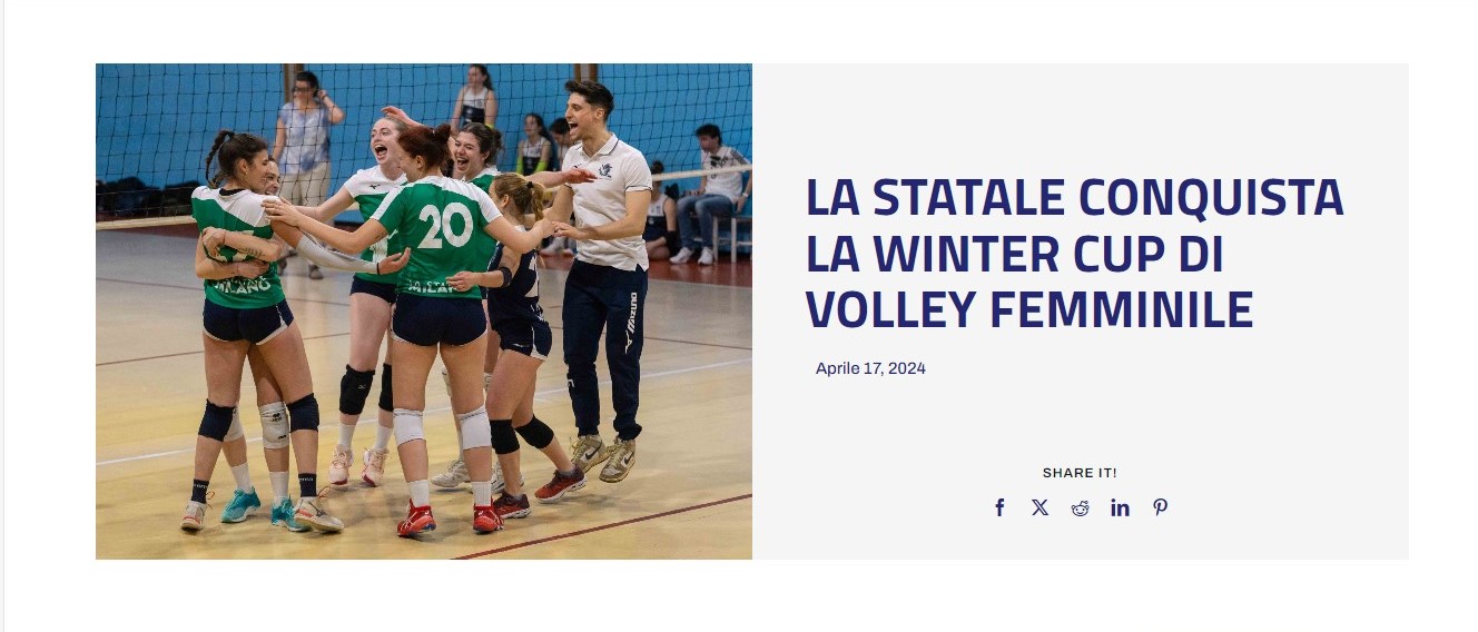 Campionati universitari sportivi di pallavolo femminile, La Statale conquista la Winter Cup