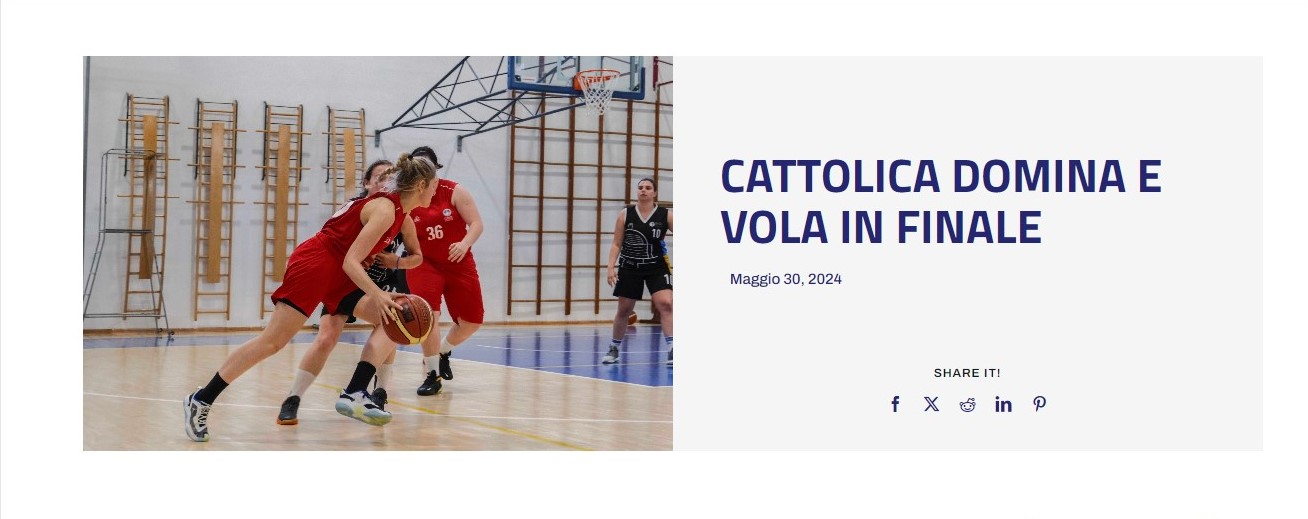 Campionati Universitari Sportivi di basket femminile, Cattolica domina e vola in finale