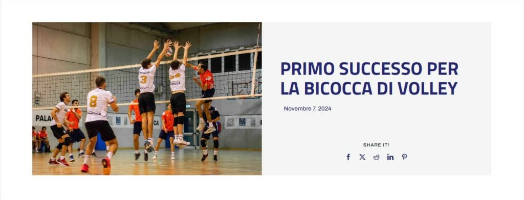 Campionati universitari sportivi di pallavolo maschile, primo successo stagionale per Bicocca