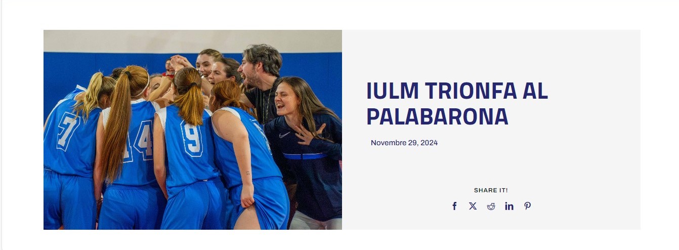 Campionati universitari sportivi di basket femminile, IULM trionfa al PalaBarona