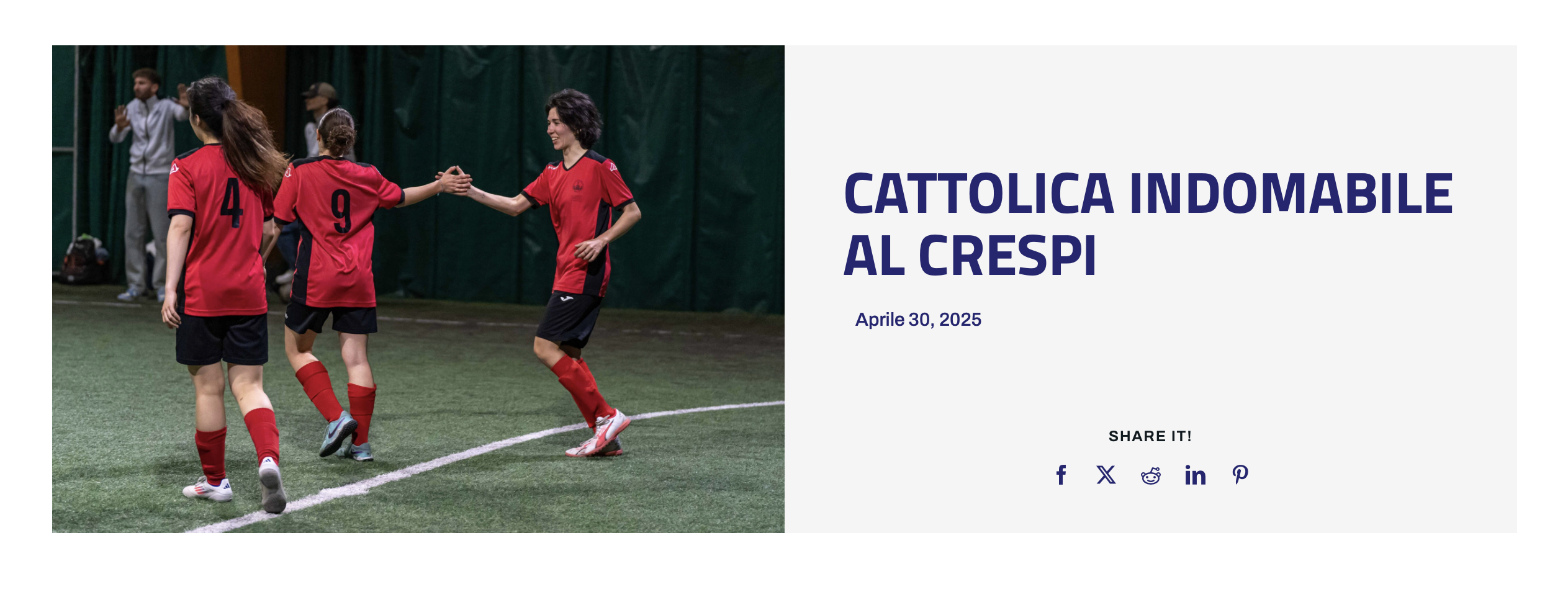 Campionati universitari sportivi di calcio a 5 femminile, Cattolica indomabile al Crespi