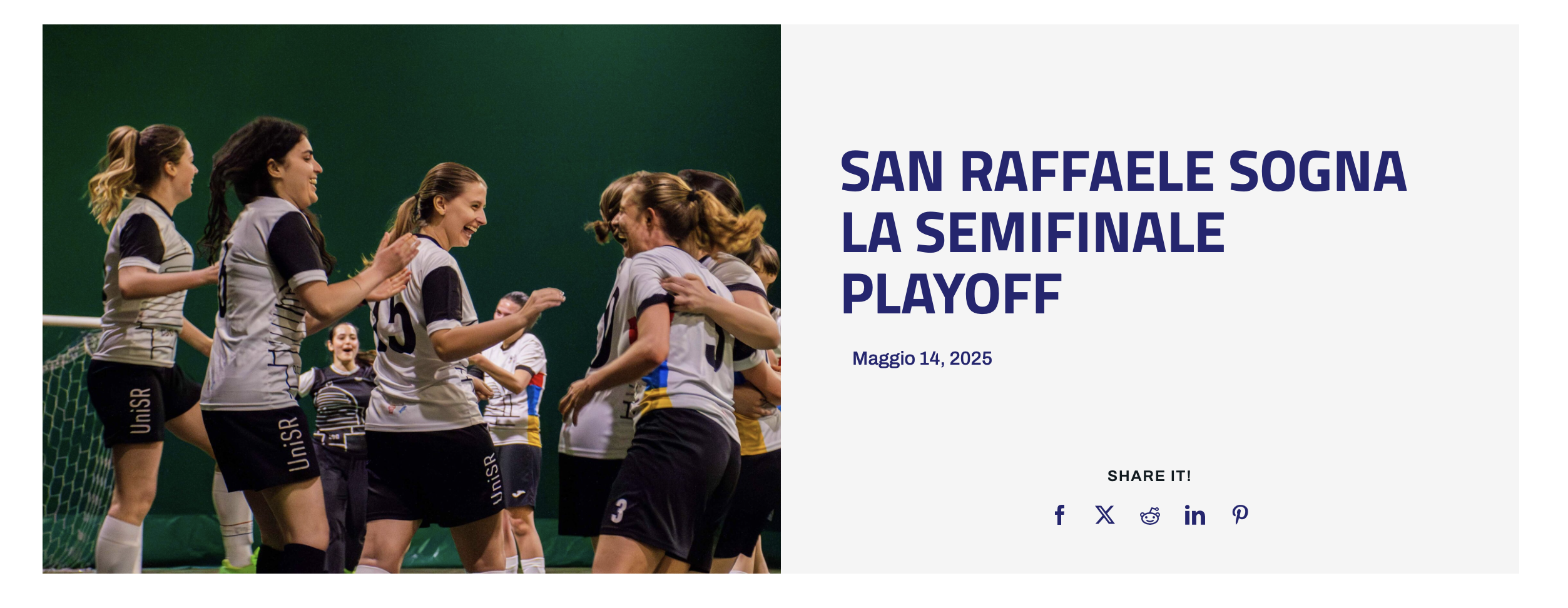 Campionati universitari sportivi di calcio a 5 femminile, San Raffaele sogna la semifinale playoff