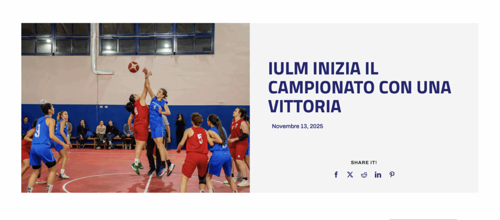 Campionati universitari sportivi di basket femminile, Iulm inizia il campionato con una vittoria
