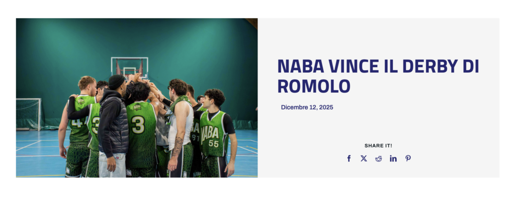 Campionati universitari sportivi di basket maschile, NABA vince il derby di Romolo