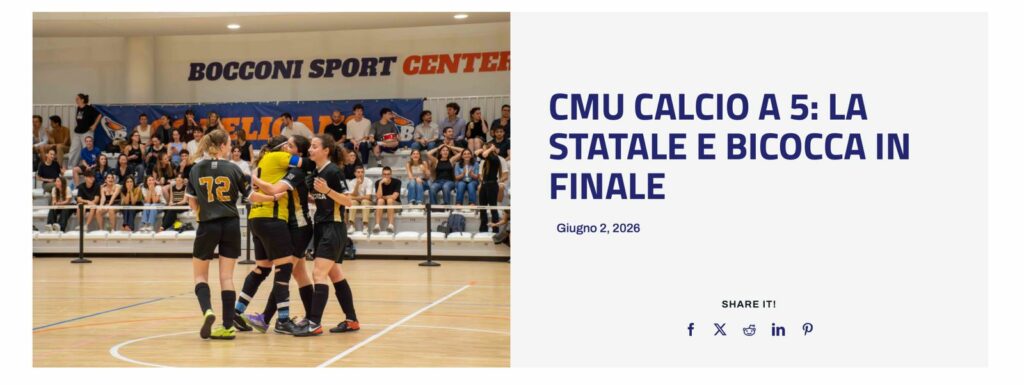 Campionati universitari sportivi di calcio a 5 femminile, La Statale e Bicocca in finale