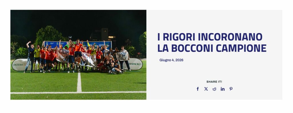 Campionati universitari sportivi di calcio a 11, i rigori incoronano Bocconi campione