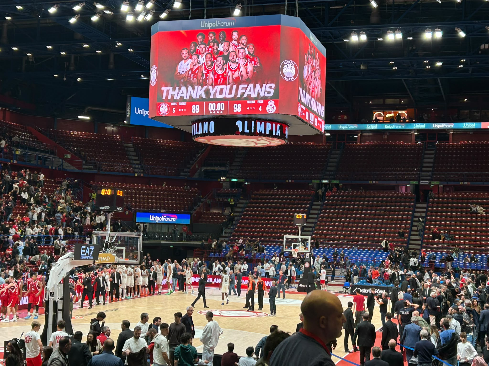 Eurolega, Olimpia Milano-Real Madrid 89-98, quarta sconfitta consecutiva in Europa per la squadra di coach Poeta